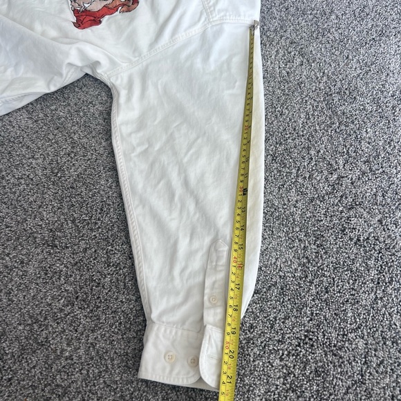 Vintage Disney Store Lady & The Tramp Ivory Button Down Embroidered Shirt Large - Picture 10 of 11